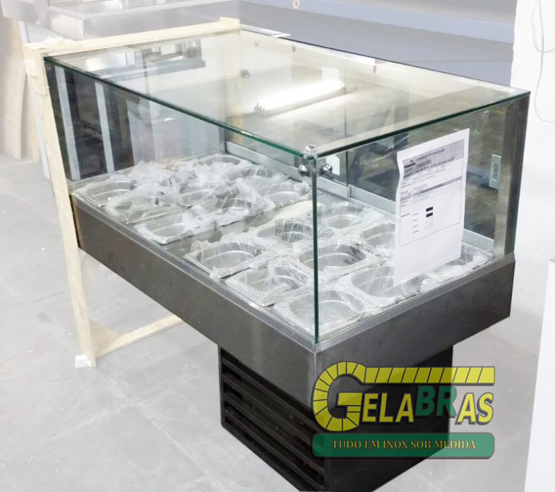 Balcão Refrigerador com Porta de Vidro Jockey Clube - Balcão Vitrine de Vidro Refrigerador