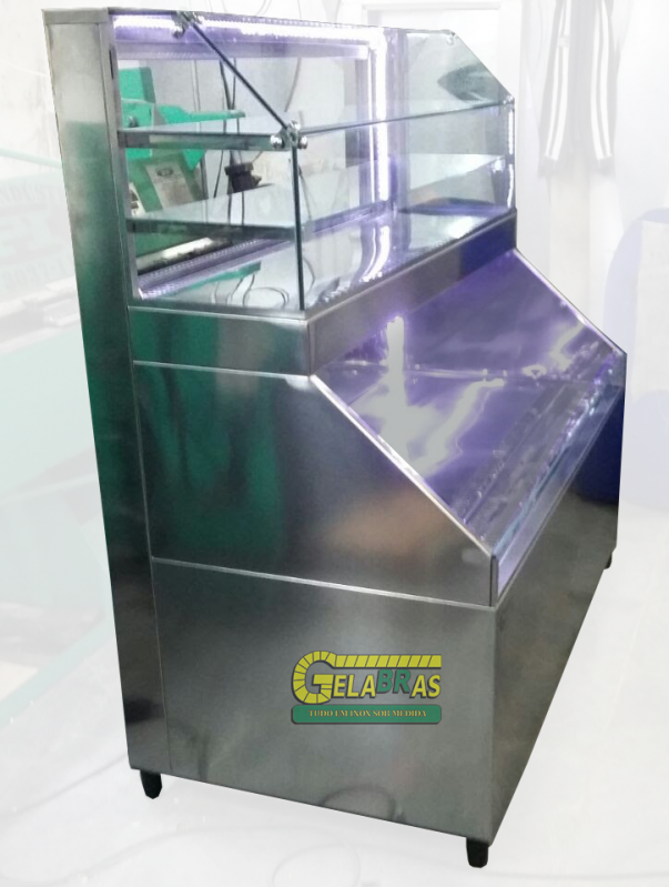 Onde Comprar Balcão Freezer Inox Cambuci - Balcão Refrigerado de Aço Inox