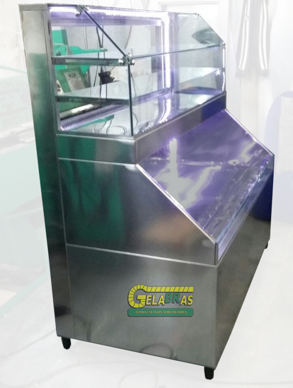 Qual o Valor de Balcão Expositor de Vidro Refrigerador Cambuci - Balcão Vitrine de Vidro Refrigerador