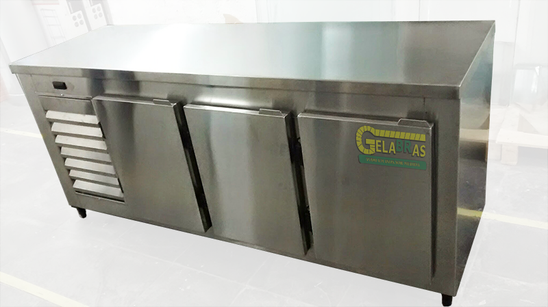 Quanto Custa Balcão Refrigerado em Aço Inox Pirituba - Balcão Encosto Refrigerado Inox 1 50m