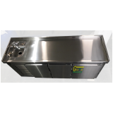 balcão de cozinha com pia inox Sé