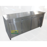 balcão refrigerado inox 3 portas José Bonifácio